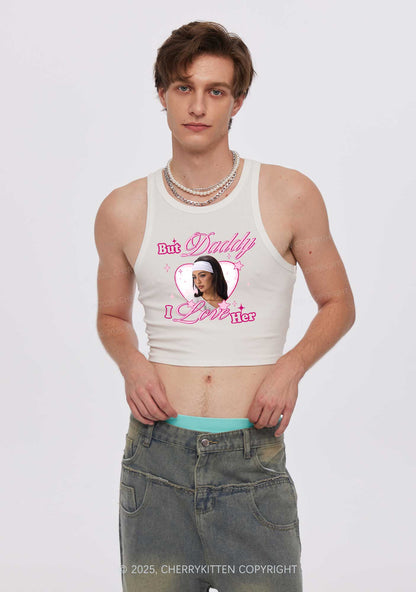 Custom But Daddy I Love Y2K Crop Tank Top Cherrykitten