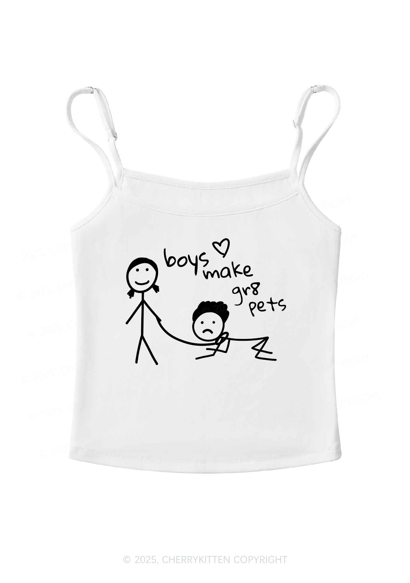 Boys Make Gr8 Pets Y2K Spaghetti Strap Cami Cherrykitten