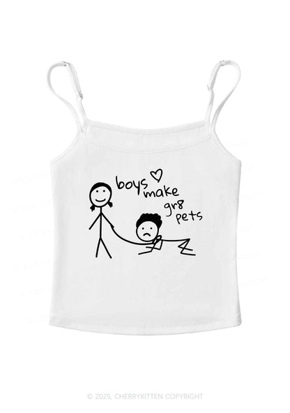Boys Make Gr8 Pets Y2K Spaghetti Strap Cami Cherrykitten