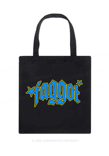 Faggot Stars Pride Y2K Canvas Tote Bag Cherrykitten