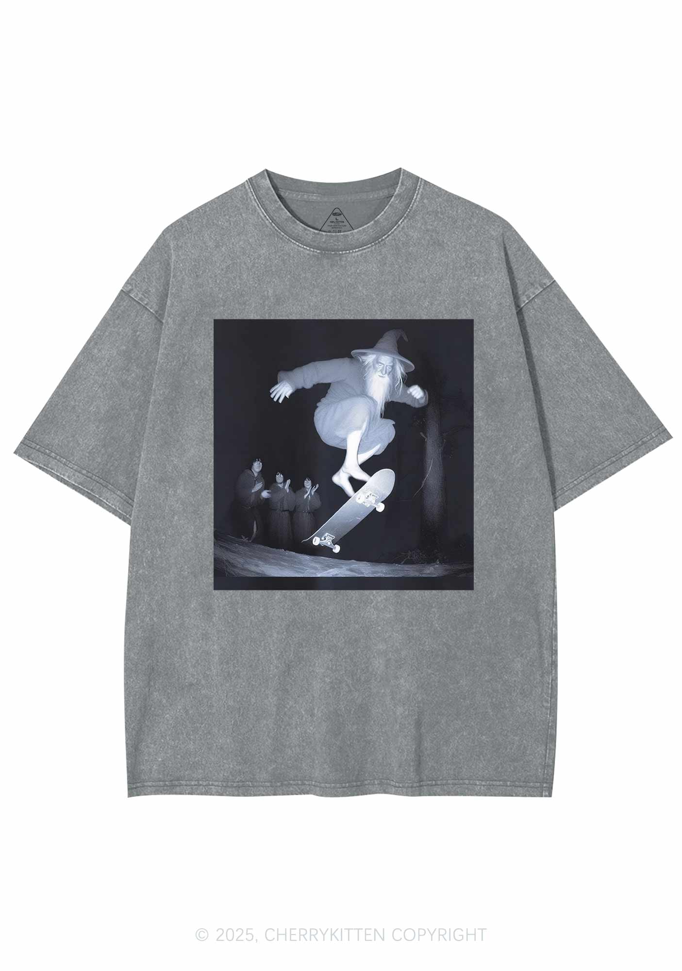 Skating Wizard Y2K Shirts Washed Tee Cherrykitten