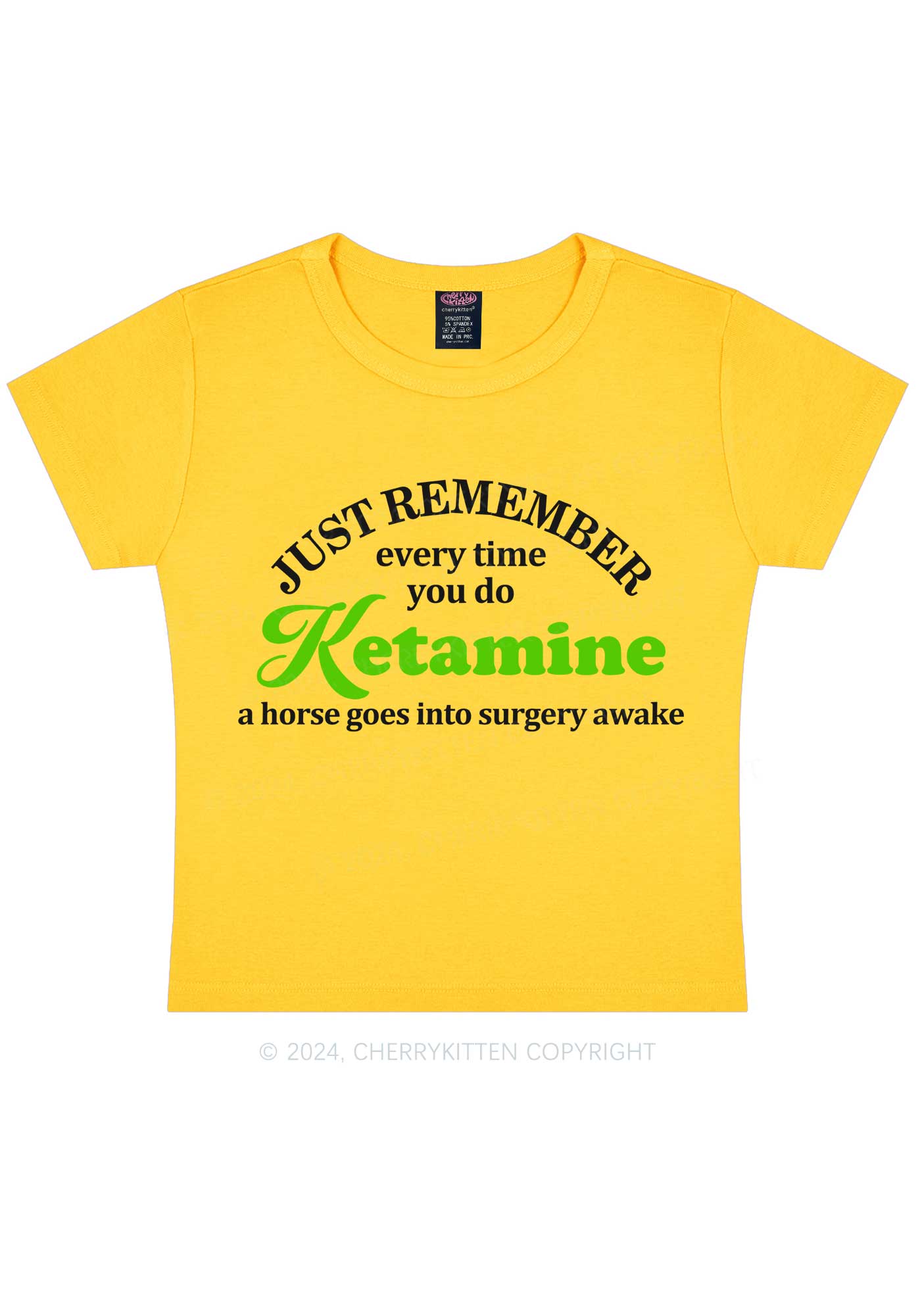 Just Remember K Horse Y2K Baby Tee Cherrykitten