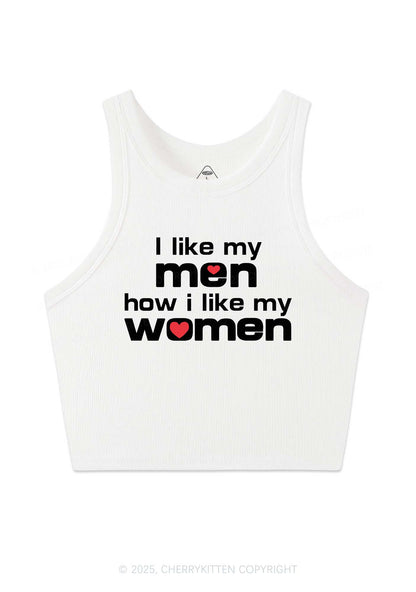 I Like My Men Pride Y2K Crop Tank Top Cherrykitten