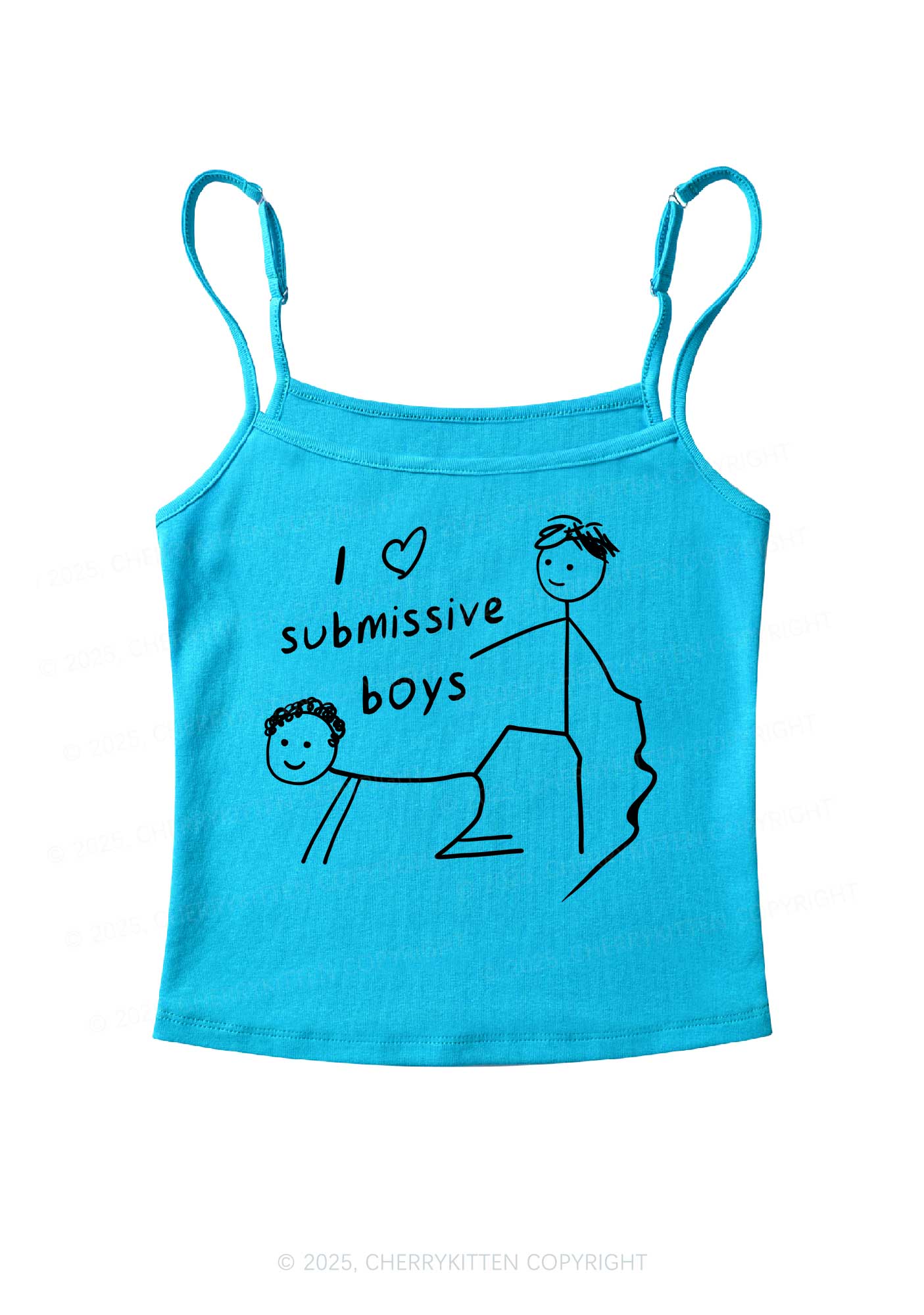 I Love S Gay Boys Pride Y2K Spaghetti Strap Cami Cherrykitten