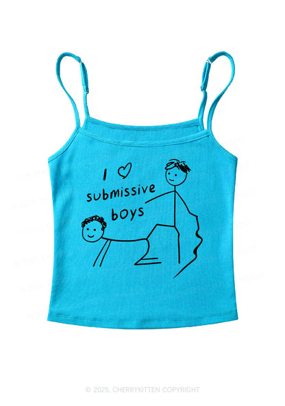 I Love S Gay Boys Pride Y2K Spaghetti Strap Cami Cherrykitten