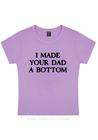 Made Your Dad Bottom Pride Y2K Baby Tee Cherrykitten