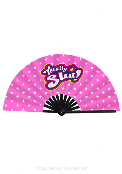 Totally Slxt Y2K Rave Hand Fan Cherrykitten