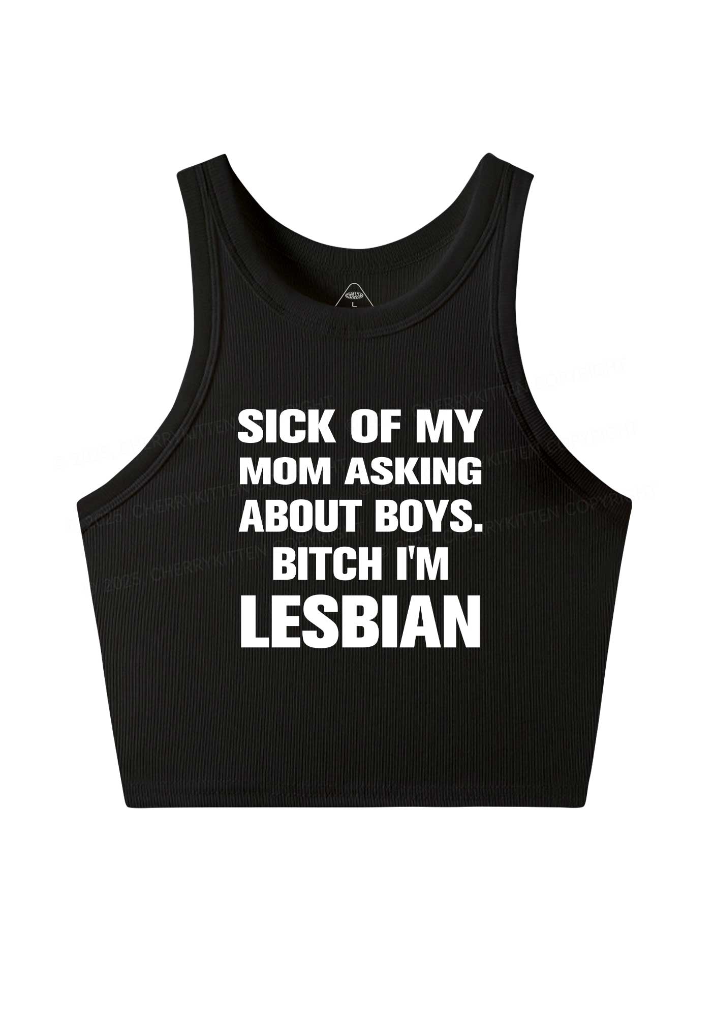 Bxxch Im Lesbian Pride Y2K Crop Tank Top Cherrykitten