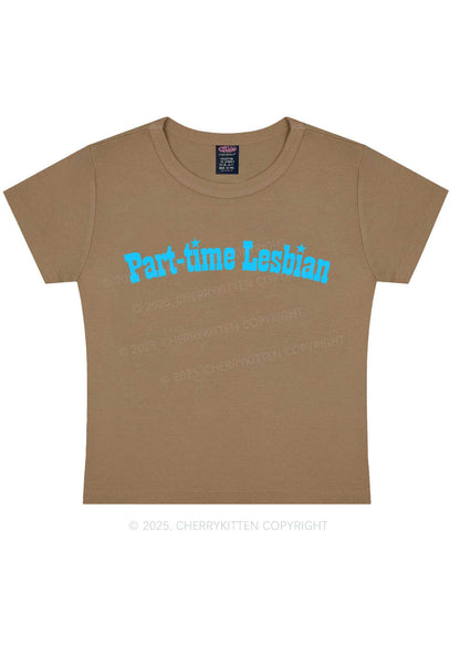 Part Time Lesbian Pride Y2K Baby Tee Cherrykitten