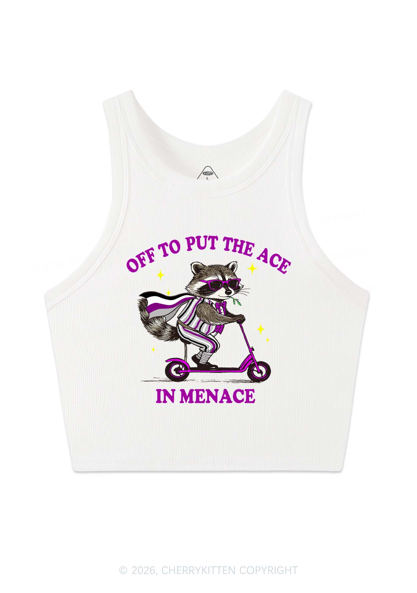 Put The Ace In Menace Pride Y2K Crop Tank Top Cherrykitten