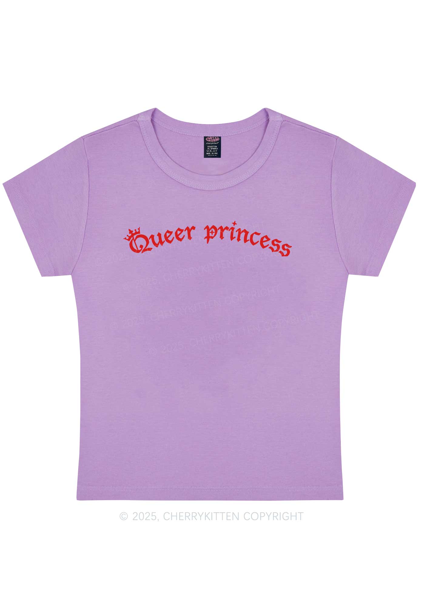 Gothic Queer Princess Pride Y2K Baby Tee Cherrykitten