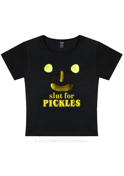 Slxt For Pickles Y2K Baby Tee Cherrykitten