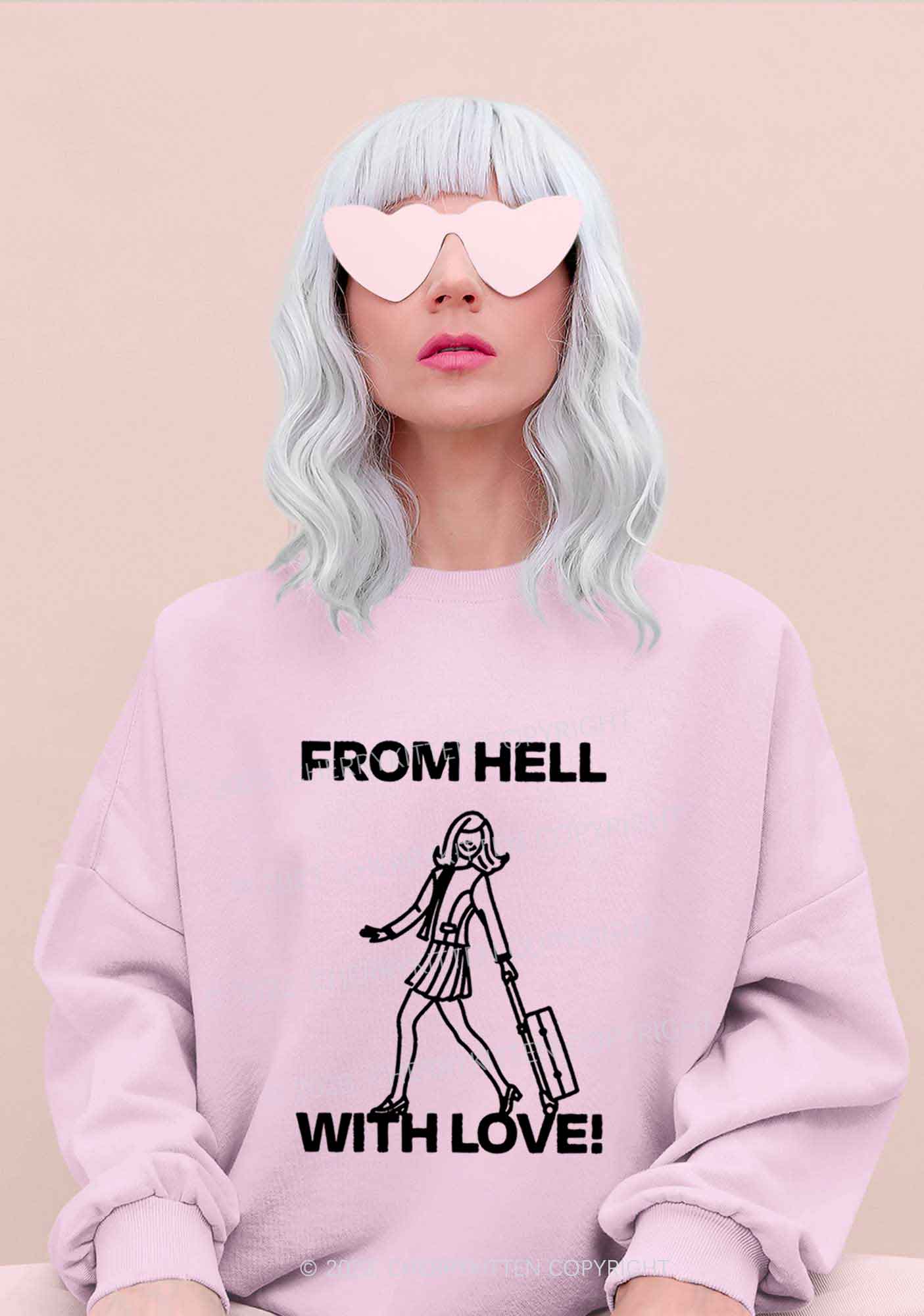 Travel From Hell With Love Y2K Sweatshirt Cherrykitten