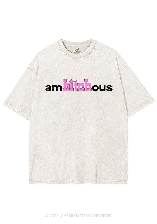 Ambxxchous Y2K Shirts Washed Tee Cherrykitten