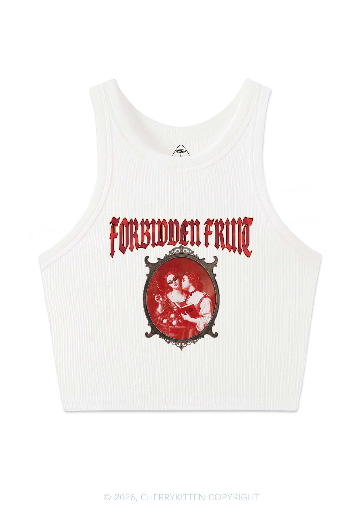 Forbidden Fruit Pride Y2K Crop Tank Top Cherrykitten