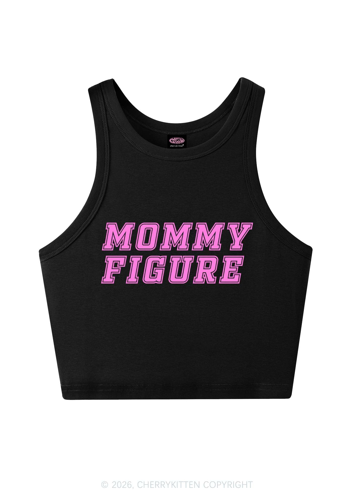 Mommy Figure Y2K Crop Tank Top Cherrykitten