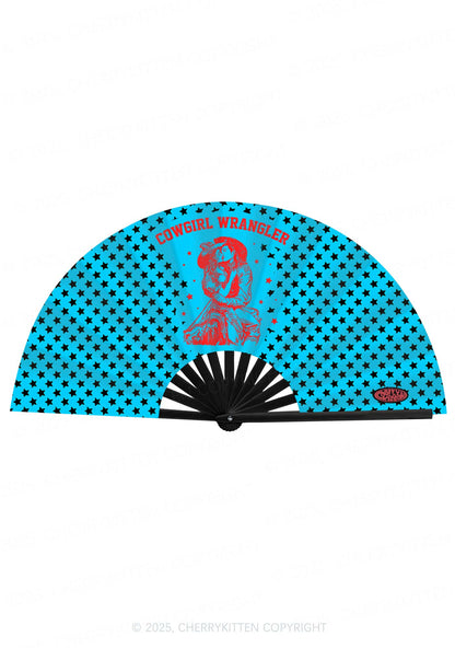 Cowgirl Wrangler Pride Y2K Rave Hand Fan Cherrykitten