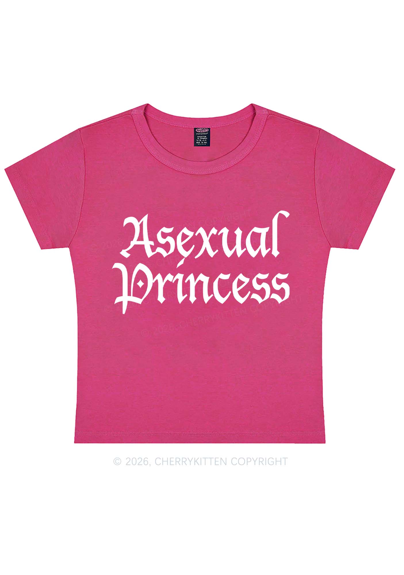 Asexual Princess Pride Y2K Baby Tee Cherrykitten