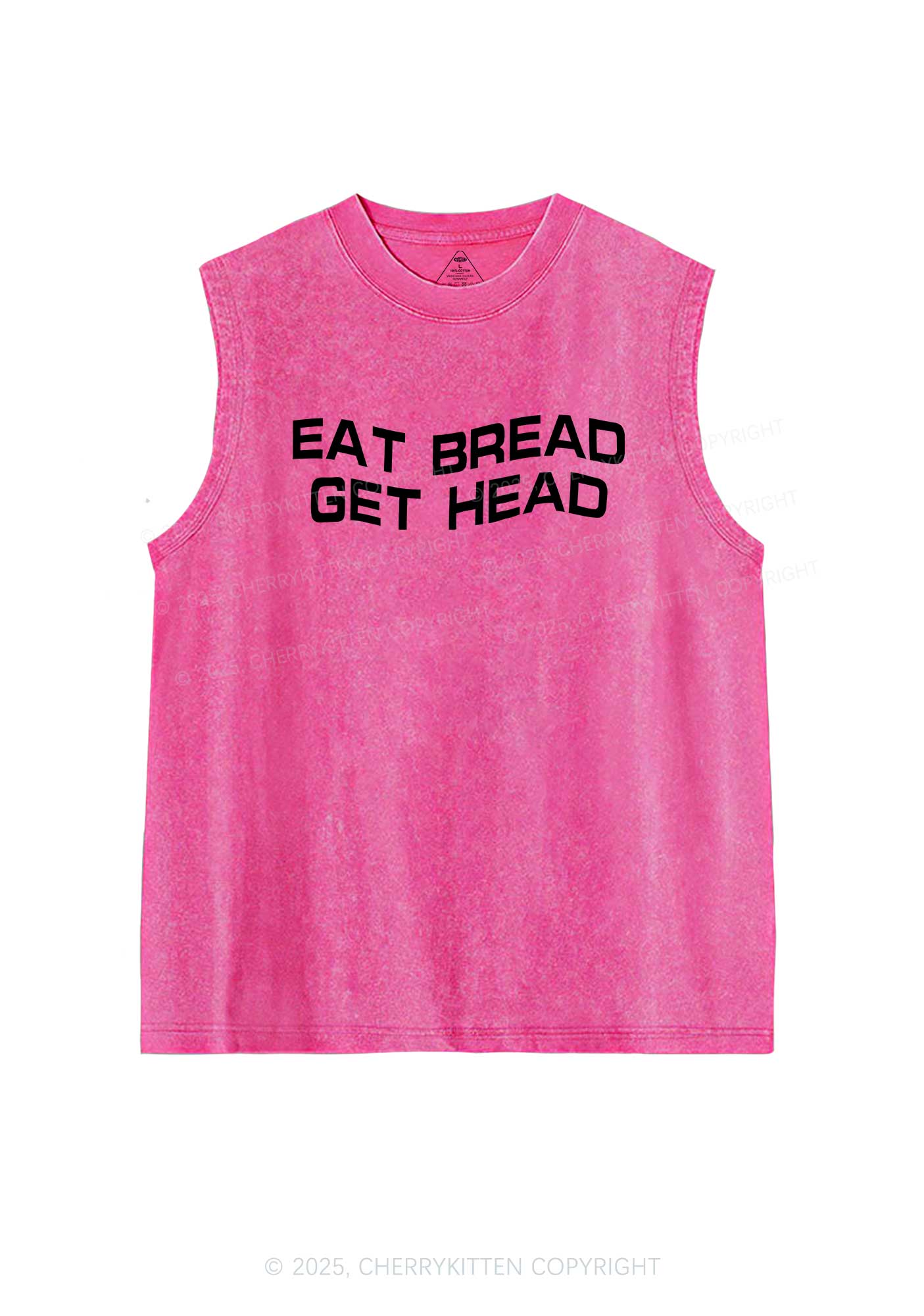 Eat Bread Get Head Y2K Washed Muscle Tank Cherrykitten