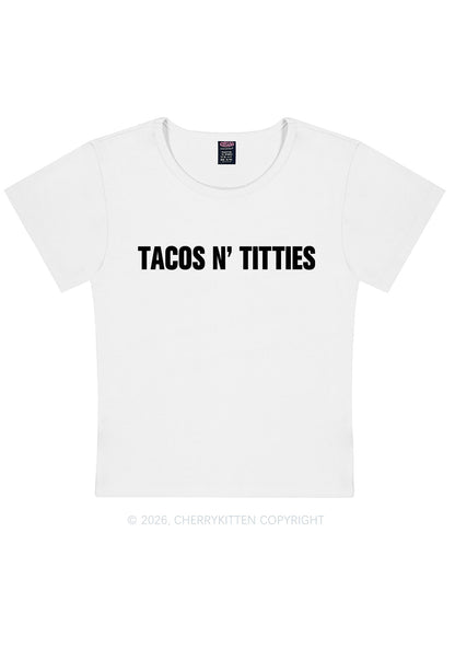 Tacos And Txtties Y2K Baby Tee Cherrykitten