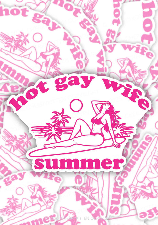 Hot Gay Wife Summer Pride 1pc Y2K Sticker Cherrykitten