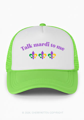 Talk Mardi To Me Y2K Colorblock Trucker Hat Cherrykitten