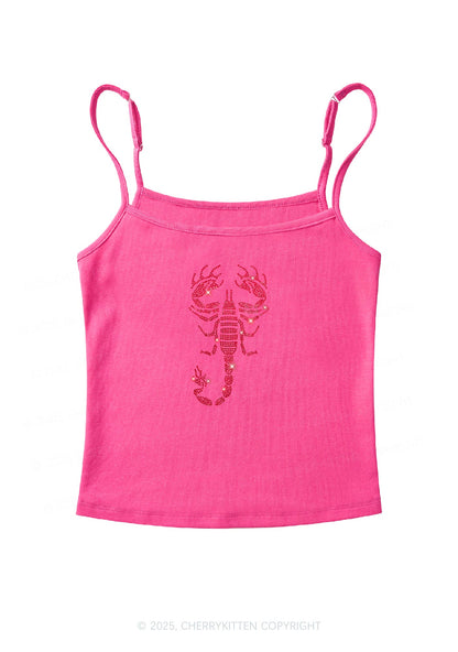 Rhinestone Red Scorpion Y2K Spaghetti Strap Cami Cherrykitten
