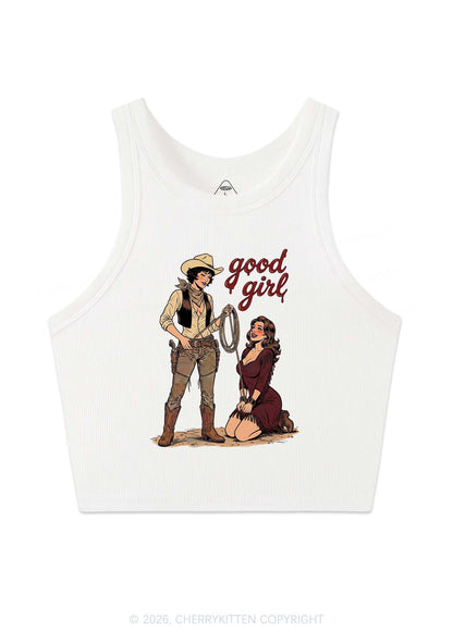 Good Girl Western Cowgirls Pride Y2K Crop Tank Top Cherrykitten