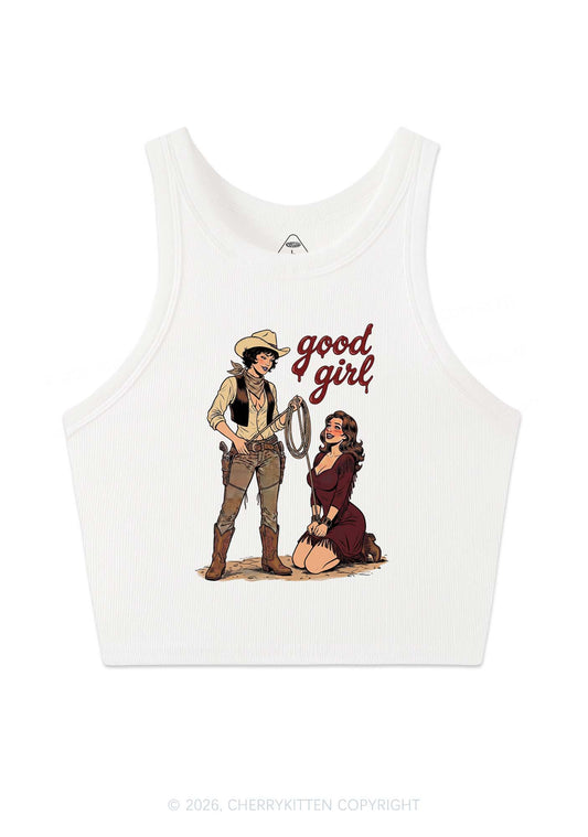 Good Girl Western Cowgirls Pride Y2K Crop Tank Top Cherrykitten