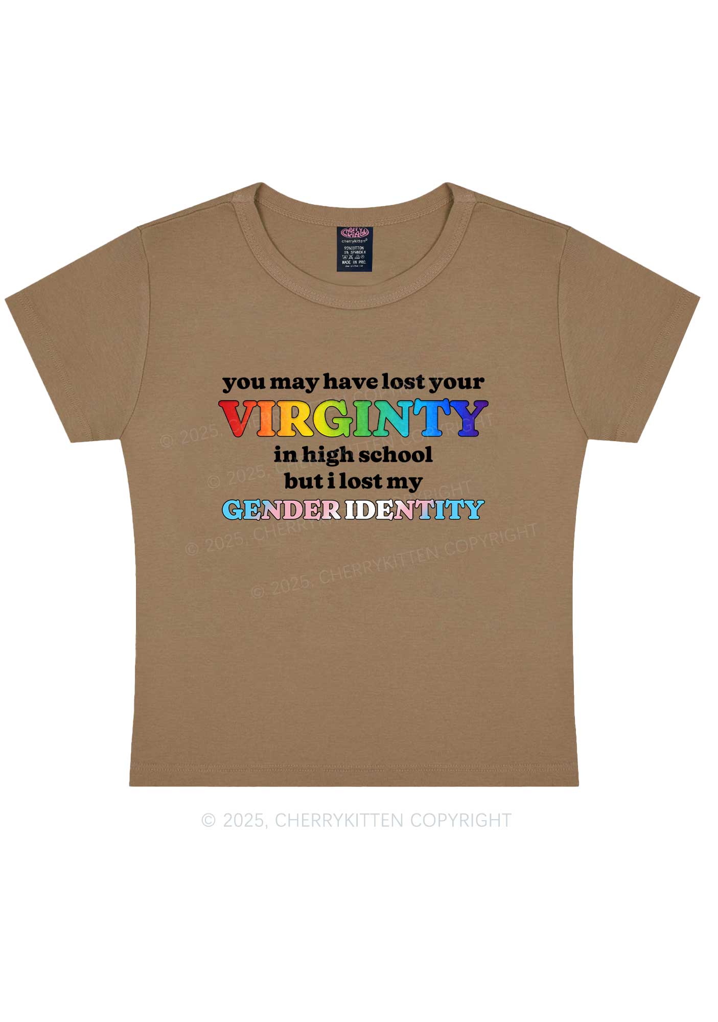 I Lost My Gender Identity Pride Y2K Baby Tee Cherrykitten