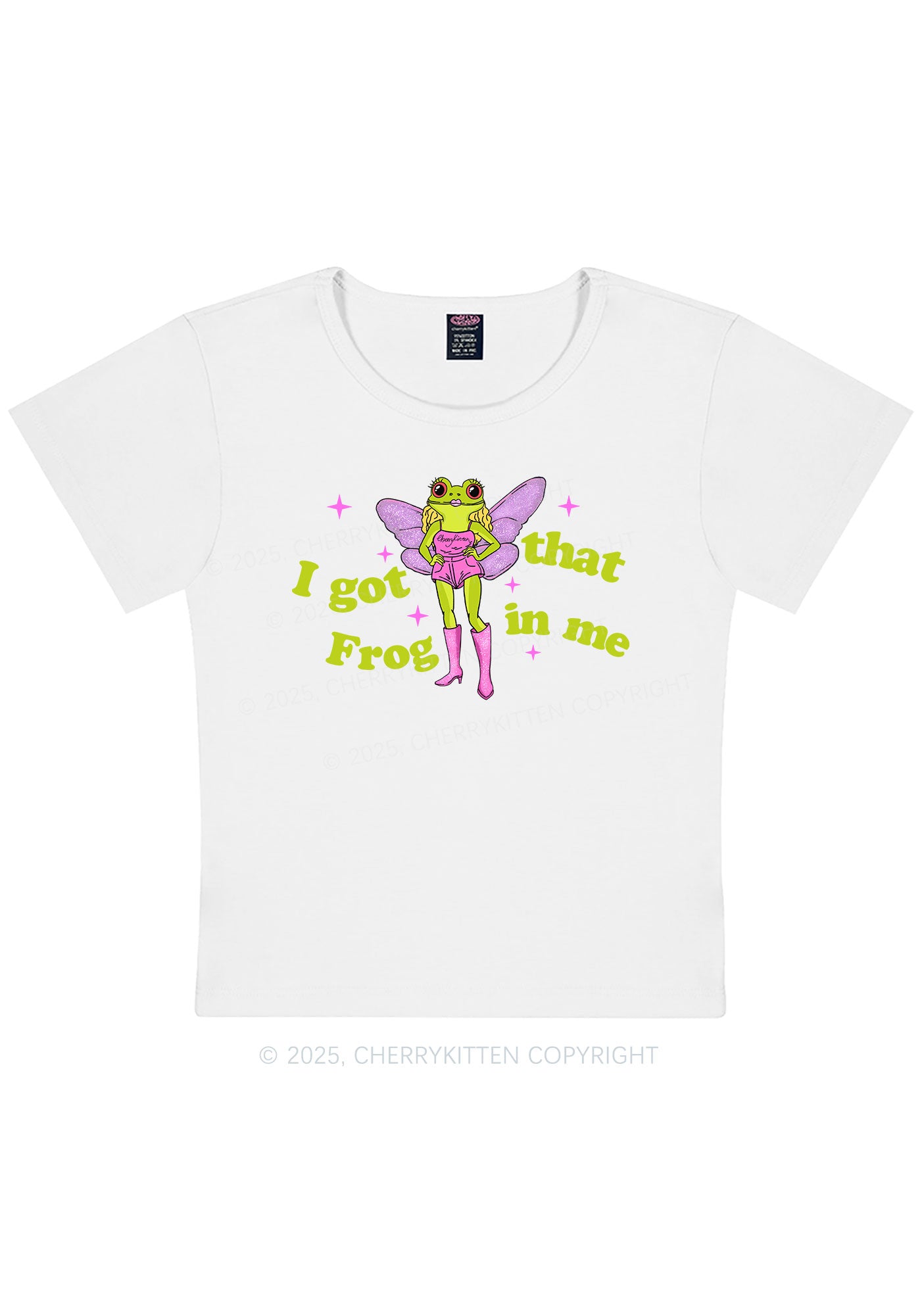 I Got That Frog Y2K Baby Tee Cherrykitten