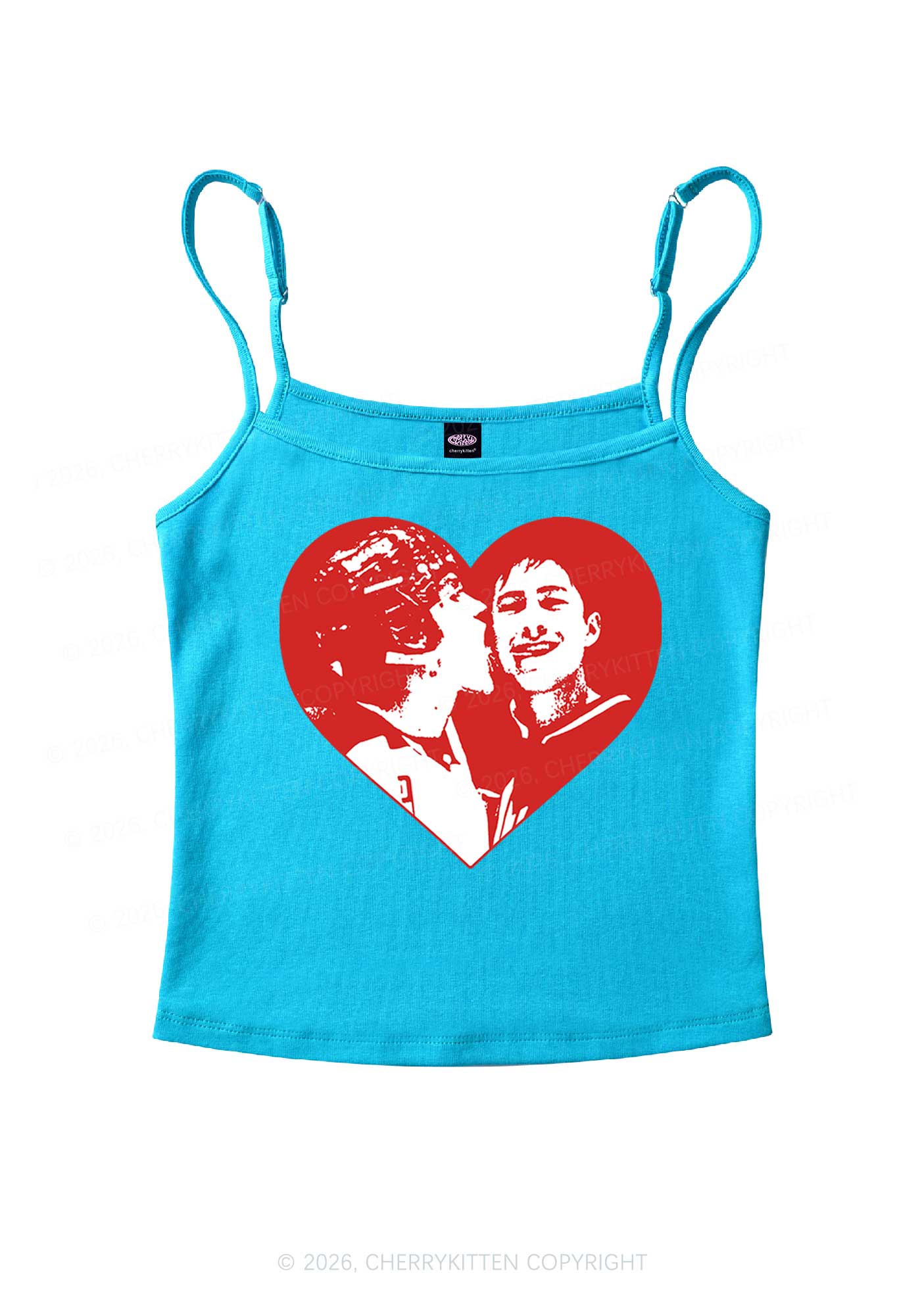 Red Heart Bros HR Y2K Spaghetti Strap Cami Cherrykitten
