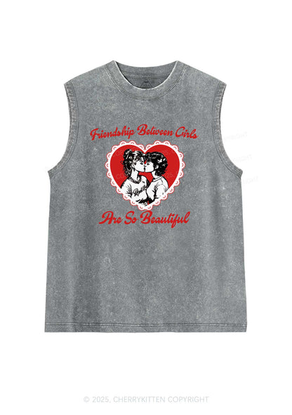 Friendship Between Girls Pride Y2K Washed Muscle Tank Cherrykitten