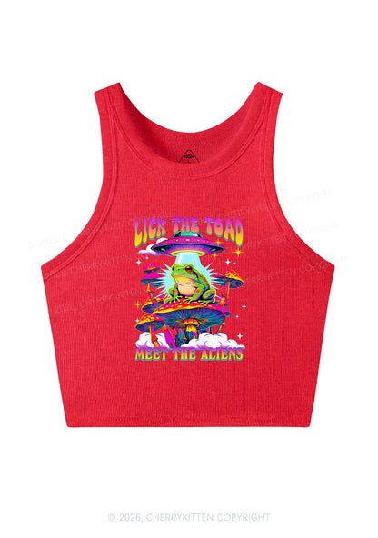 Lick The Toad Y2K Crop Tank Top Cherrykitten