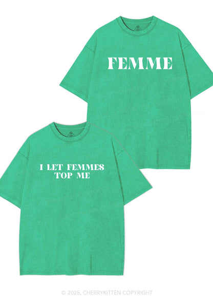 I Let Femmes Top Me Y2K Valentine's Day Washed Tee Cherrykitten