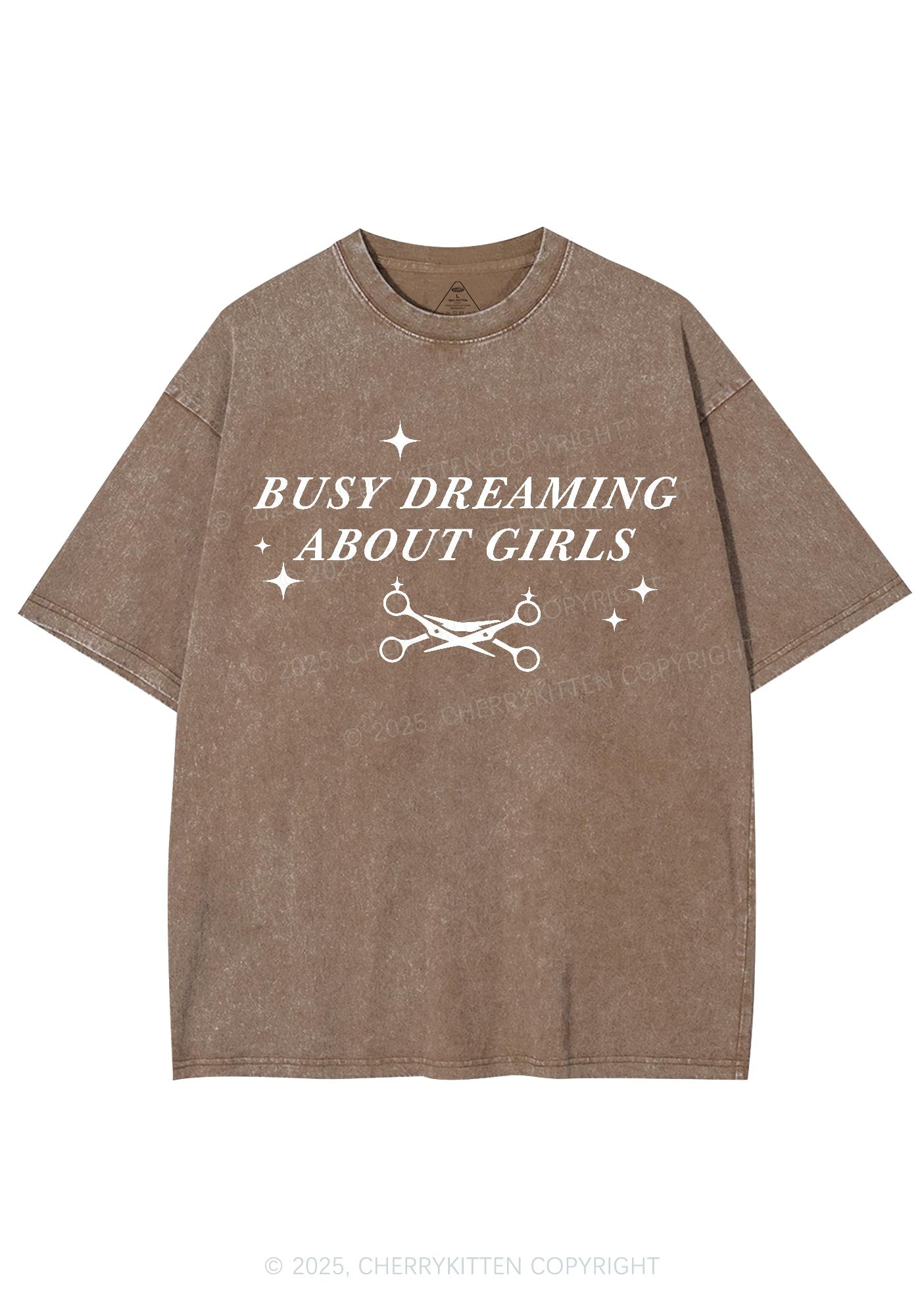 Busy Dreaming About Girls Pride Y2K Shirts Washed Tee Cherrykitten