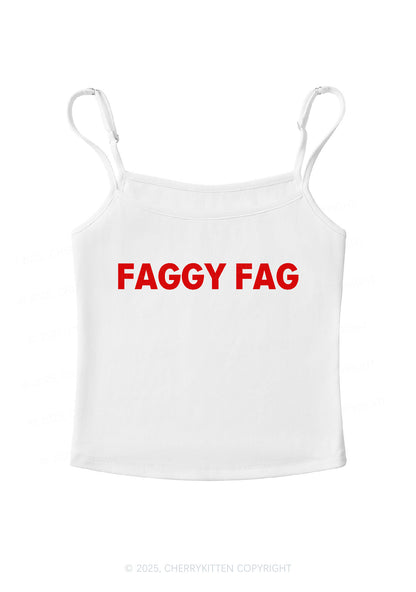 Faggy Fag Pride Y2K Spaghetti Strap Cami Cherrykitten