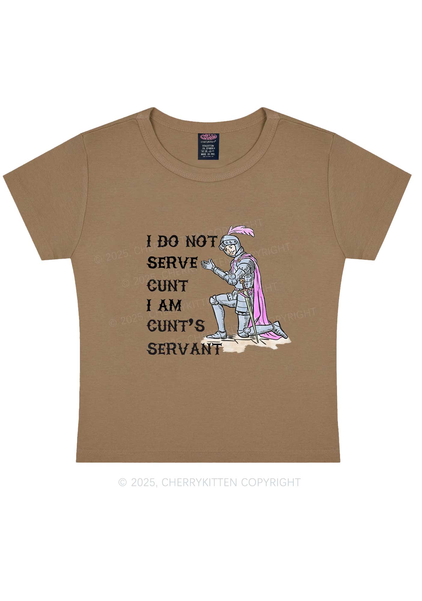 I Am Cxxt Servant Y2K Baby Tee Cherrykitten