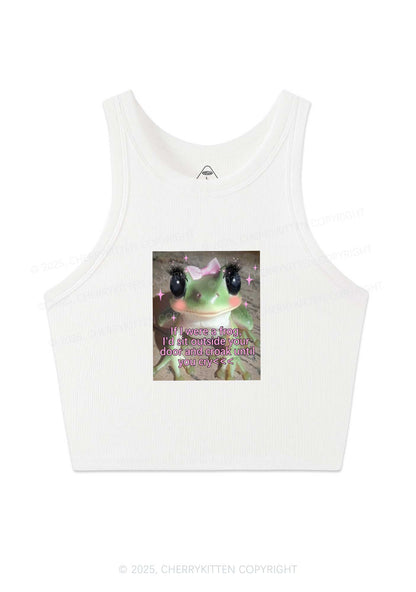 If I Were Frog Y2K Crop Tank Top Cherrykitten