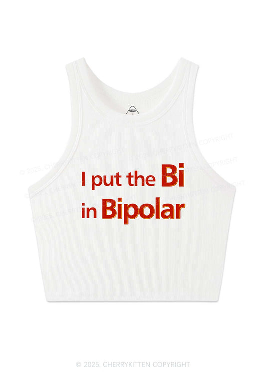 Bi In Bipolar Y2K Crop Tank Top Cherrykitten