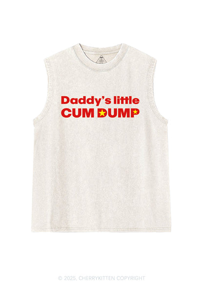 Daddys Little Cum Dump Y2K Washed Muscle Tank Cherrykitten