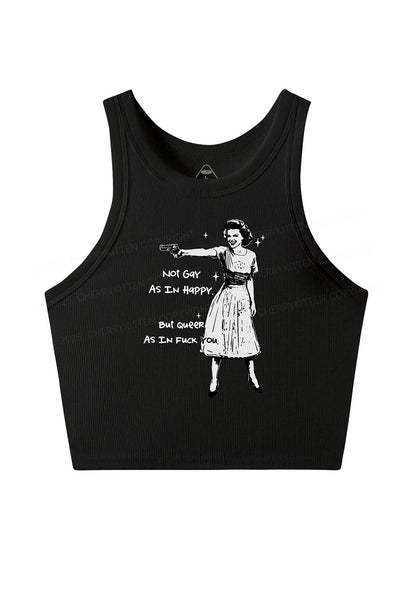 But Queer As In Pride Y2K Crop Tank Top Cherrykitten