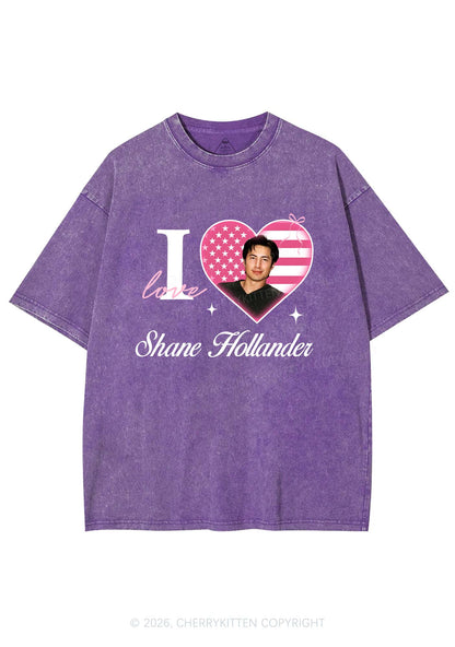 I Love SH HR Y2K Shirts Washed Tee Cherrykitten