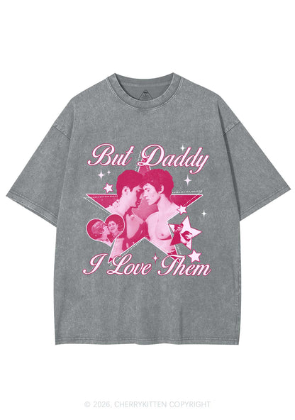But Daddy I Love Them Star HR Y2K Shirts Washed Tee Cherrykitten
