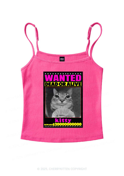 Custom Wanted Kitten Y2K Spaghetti Strap Cami Cherrykitten