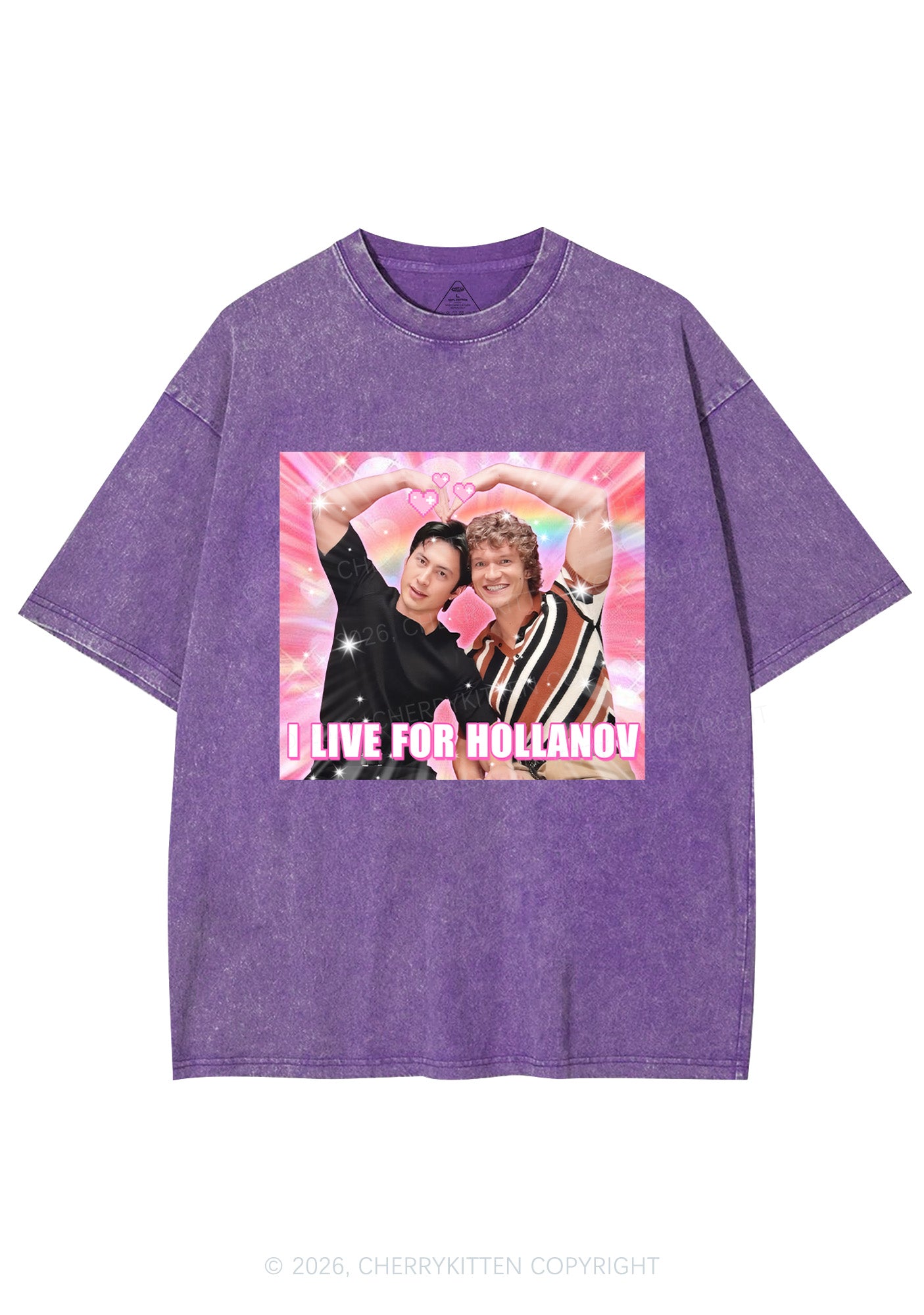 I Live For Hockey Duo HR Y2K Shirts Washed Tee Cherrykitten