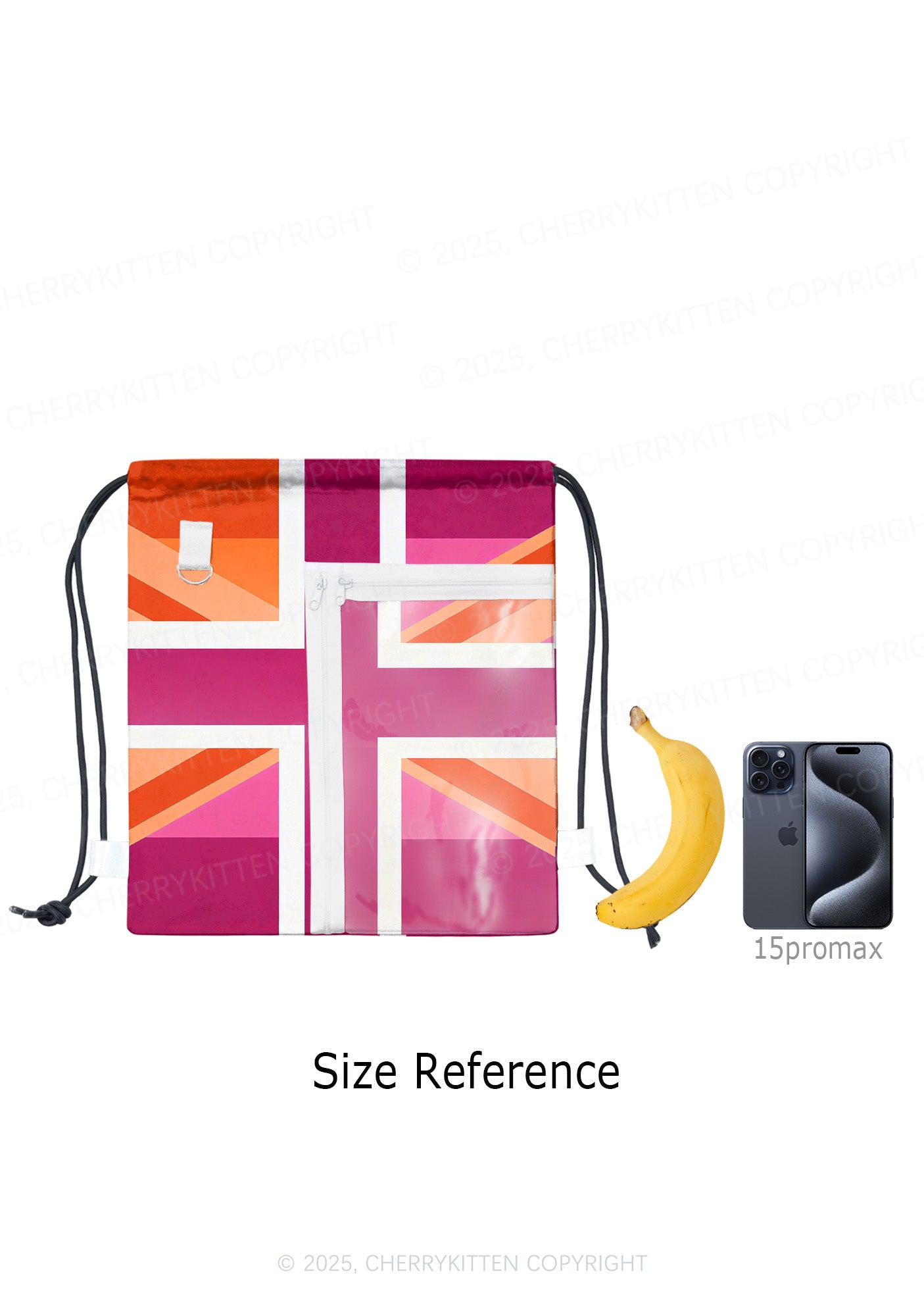 Lesbian Cross Flag Pride Y2K Drawstring Itabag Backpack Cherrykitten