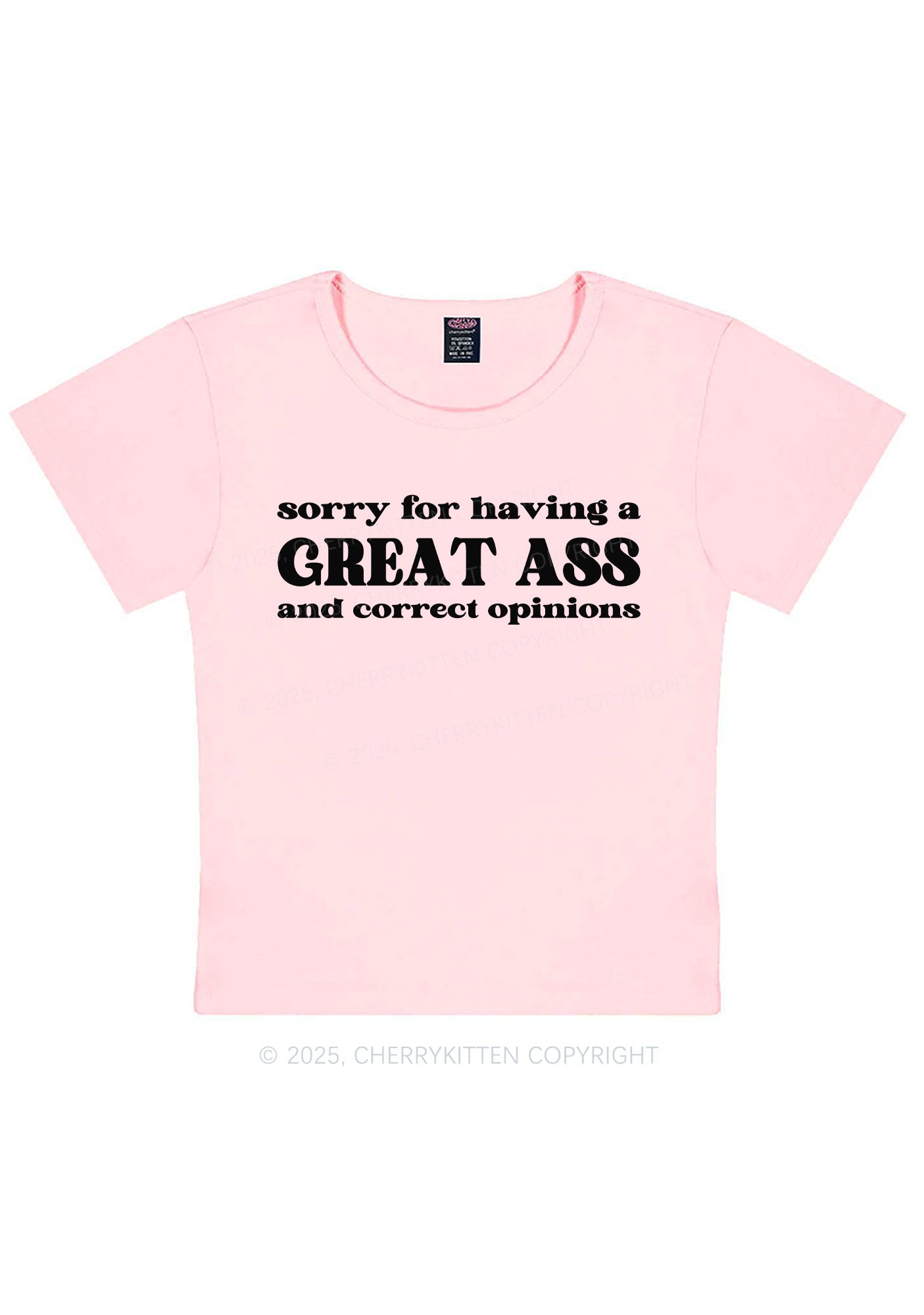 Sorry For Having Great Axx Y2K Baby Tee Cherrykitten