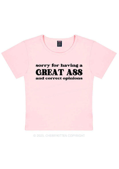 Sorry For Having Great Axx Y2K Baby Tee Cherrykitten