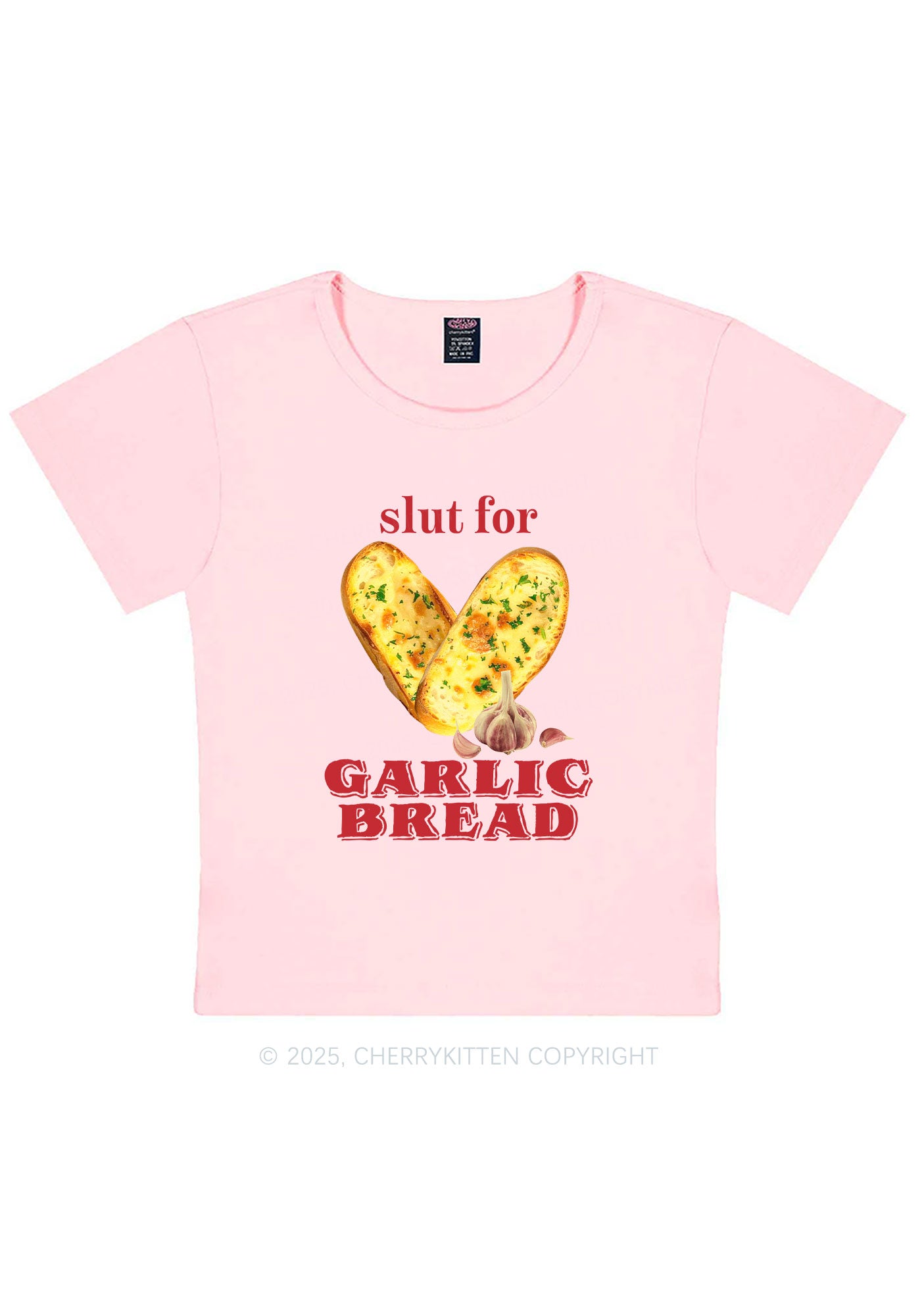 Slxt For Garlic Bread Y2K Baby Tee Cherrykitten